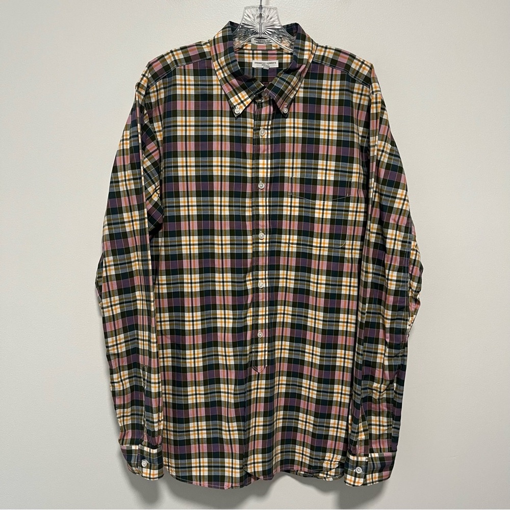 Engineered Garments Multicolor Plaid Button Up Lo… - image 1